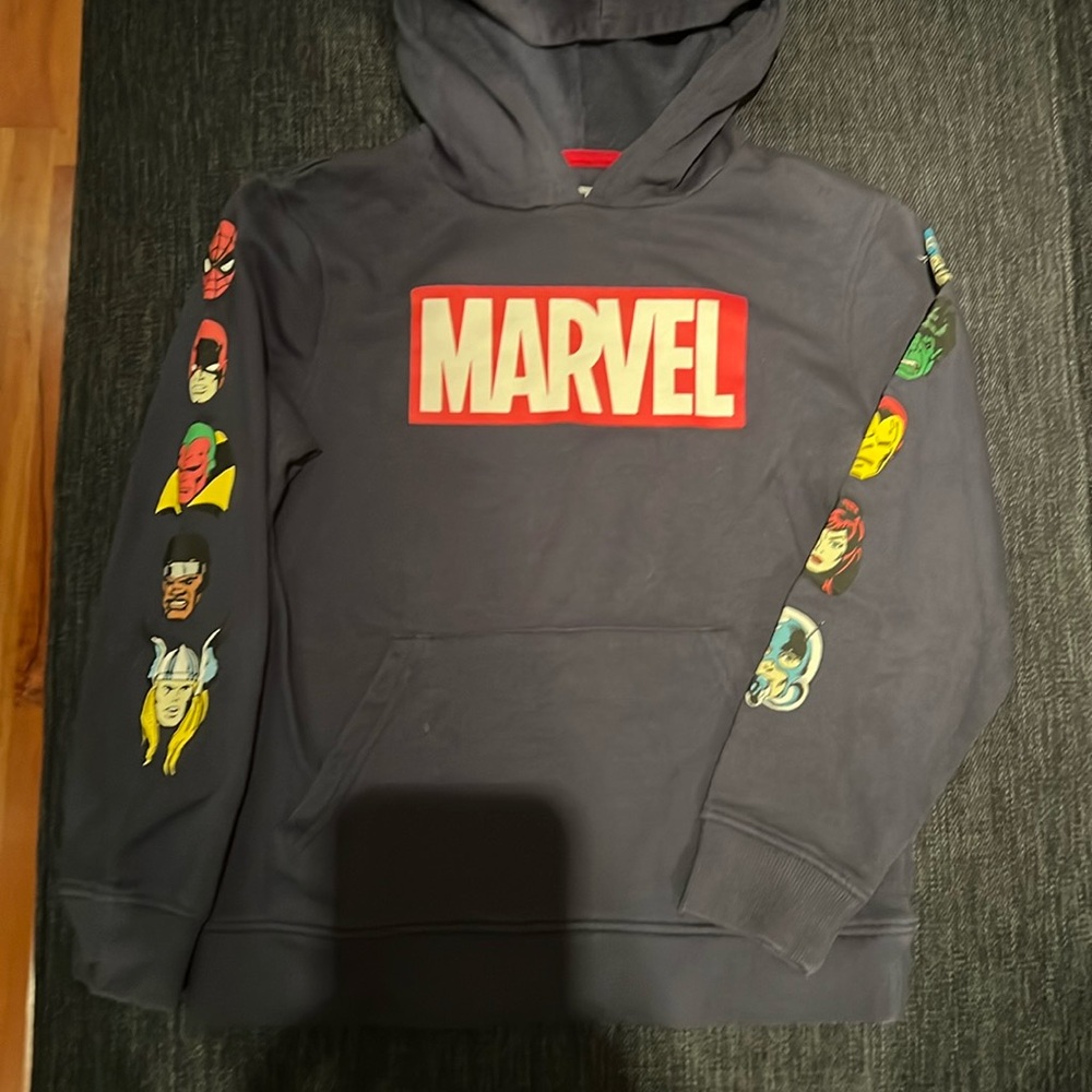 Marvel Hoodie - Navy Blue - Youth M